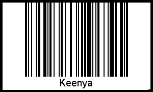 Der Voname Keenya als Barcode und QR-Code