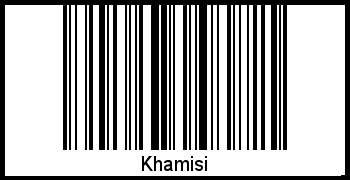 Barcode des Vornamen Khamisi