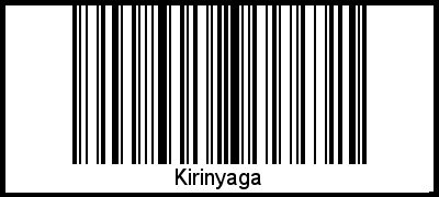 Kirinyaga als Barcode und QR-Code