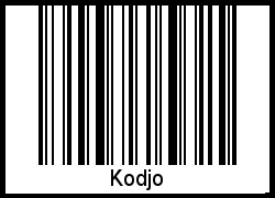 Kodjo als Barcode und QR-Code