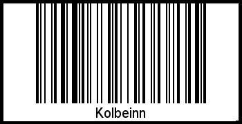 Kolbeinn als Barcode und QR-Code