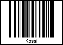 Der Voname Kossi als Barcode und QR-Code