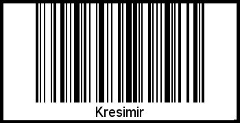 Der Voname Kresimir als Barcode und QR-Code