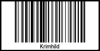 Der Voname Krimhild als Barcode und QR-Code