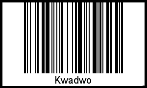 Barcode des Vornamen Kwadwo