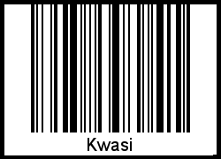 Der Voname Kwasi als Barcode und QR-Code