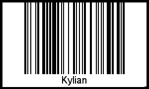 Barcode des Vornamen Kylian