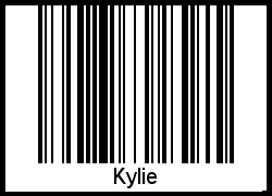 Barcode des Vornamen Kylie