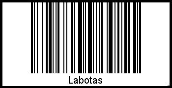 Barcode des Vornamen Labotas