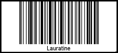 Barcode des Vornamen Lauratine
