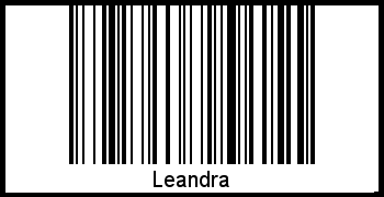 Der Voname Leandra als Barcode und QR-Code