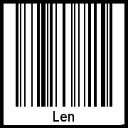 Barcode des Vornamen Len