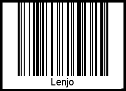 Der Voname Lenjo als Barcode und QR-Code