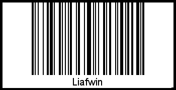 Barcode des Vornamen Liafwin