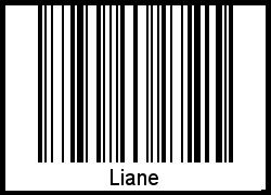 Der Voname Liane als Barcode und QR-Code