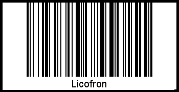 Licofron als Barcode und QR-Code