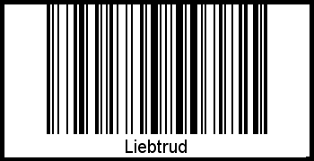 Der Voname Liebtrud als Barcode und QR-Code