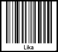 Barcode des Vornamen Lika