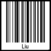 Liu als Barcode und QR-Code