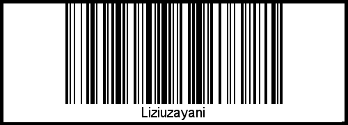 Barcode des Vornamen Liziuzayani