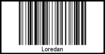 Loredan als Barcode und QR-Code