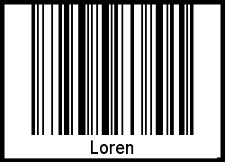 Interpretation von Loren als Barcode