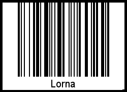 Barcode des Vornamen Lorna