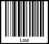 Interpretation von Loui als Barcode