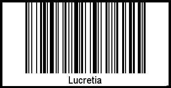 Barcode des Vornamen Lucretia