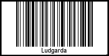 Barcode des Vornamen Ludgarda