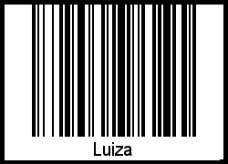 Der Voname Luiza als Barcode und QR-Code