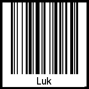 Barcode des Vornamen Luk