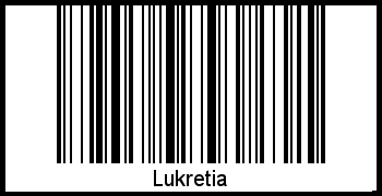 Barcode des Vornamen Lukretia