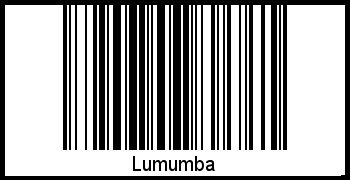 Interpretation von Lumumba als Barcode