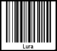 Der Voname Lura als Barcode und QR-Code
