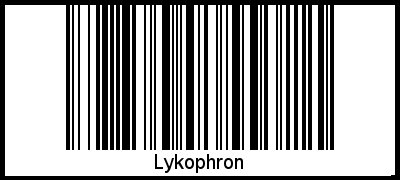 Der Voname Lykophron als Barcode und QR-Code