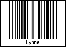 Barcode des Vornamen Lynne