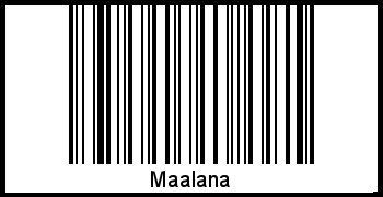 Maalana als Barcode und QR-Code