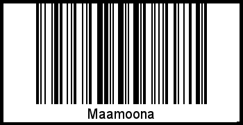 Interpretation von Maamoona als Barcode