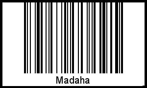 Barcode des Vornamen Madaha