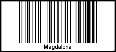 Magdalena als Barcode und QR-Code