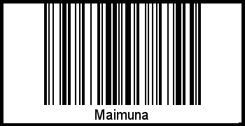 Maimuna als Barcode und QR-Code
