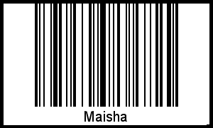 Der Voname Maisha als Barcode und QR-Code