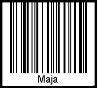 Interpretation von Maja als Barcode