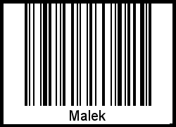 Barcode des Vornamen Malek