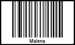 Malena als Barcode und QR-Code