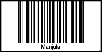 Barcode des Vornamen Manjula