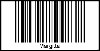 Der Voname Margitta als Barcode und QR-Code