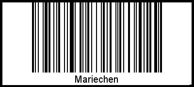 Barcode des Vornamen Mariechen