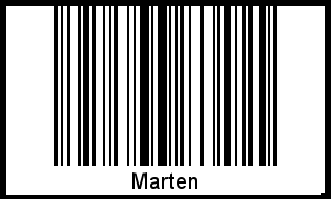 Marten als Barcode und QR-Code